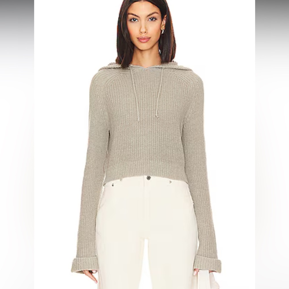 NWT Lovers + Friends grey cropped hoodie Sweater
